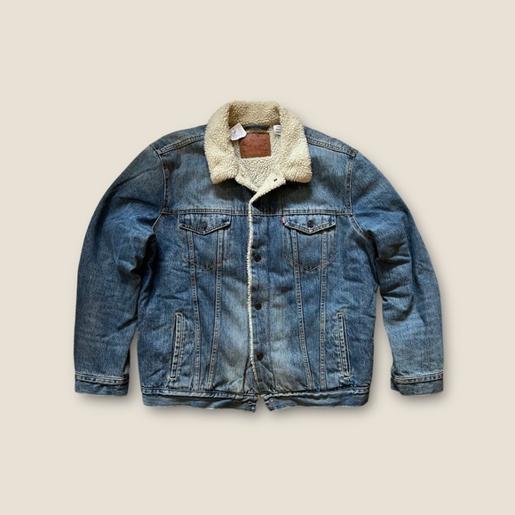 Levi Denim Sherpa Trucker Jacket - Picture 1 of 3